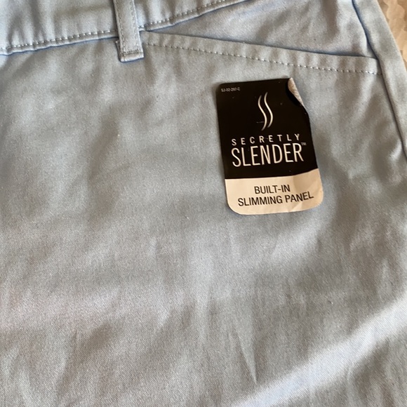 NWT Summer Ready Slimming Baby Blue Capri Size 14 - Picture 5 of 5